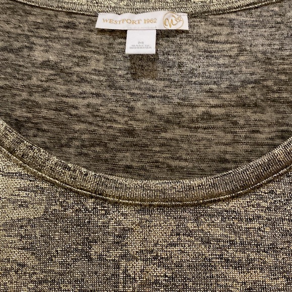 Westport Lightweight Metallic Long Sleeve Pullover Top - Picture 6 of 6